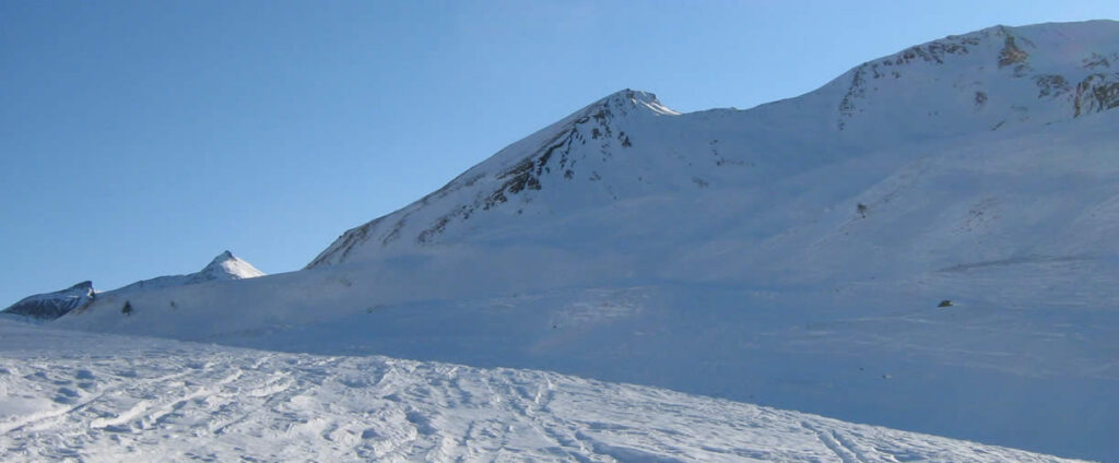 Paesaggio invernale Valle Stura, sci e neve